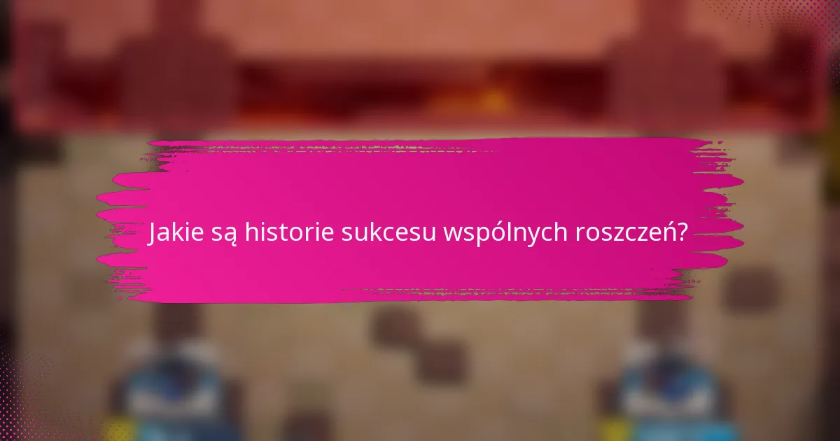 Jakie są historie sukcesu wspólnych roszczeń?